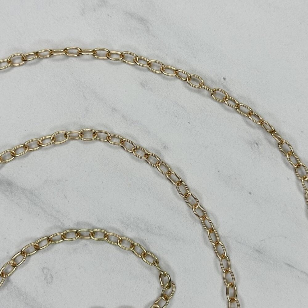 Dainty Gold Tone Chain Purse Handbag Replacement Strap โจ - Picture 3 of 8